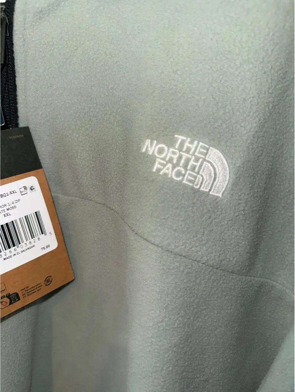 The North Face Glacier 1/4 Zip Fleece XXL Slate Moss‎ Green Pullover NWT